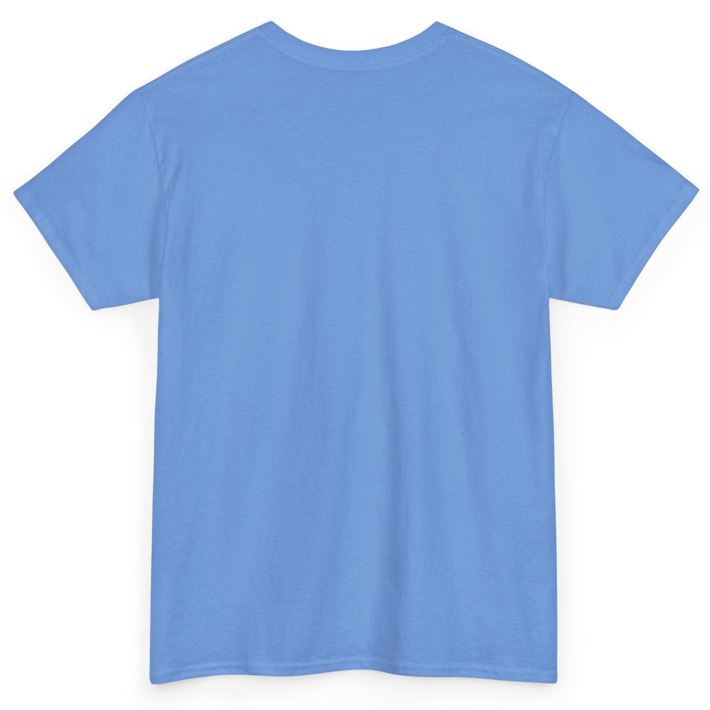 Plain light blue t-shirt on a white background