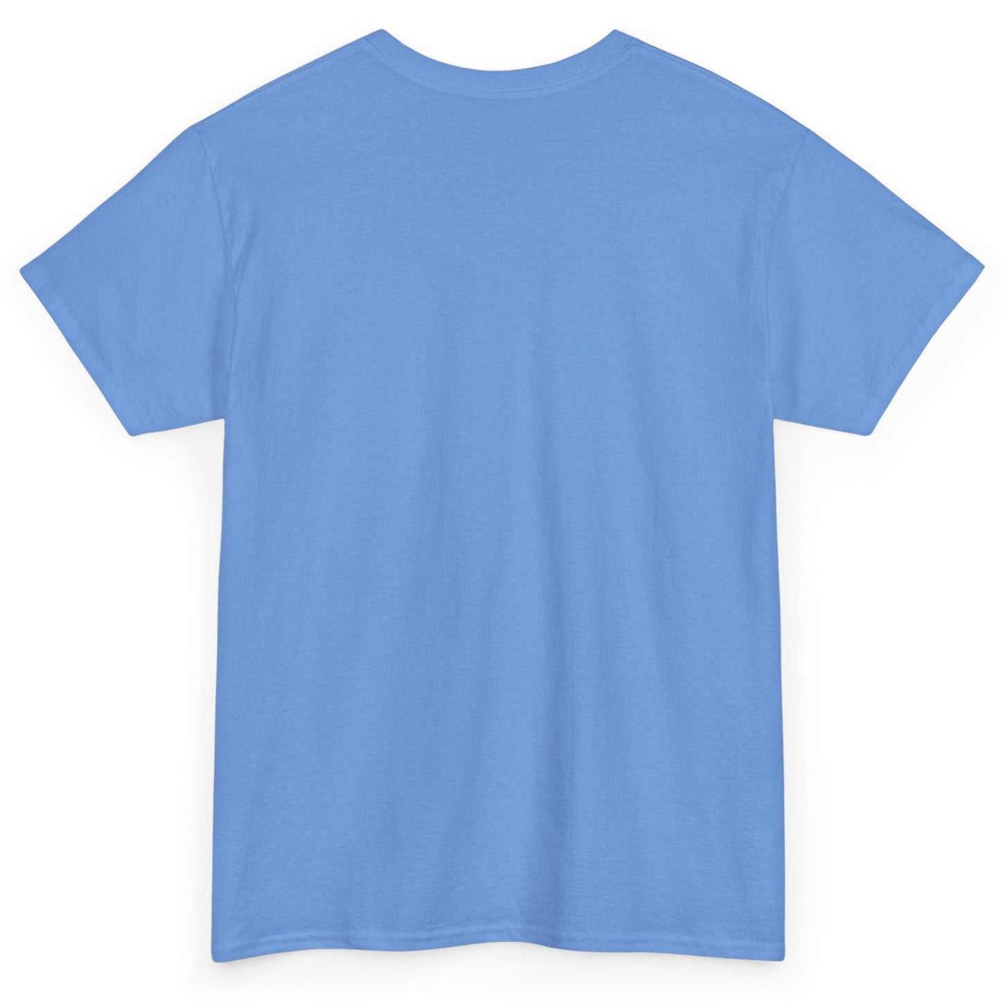 Plain light blue t-shirt on a white background