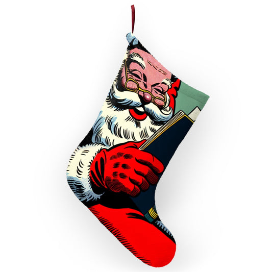 Christmas Stocking - Santa Loves to Read