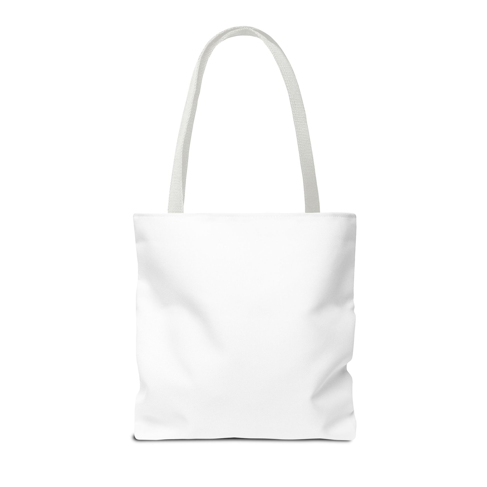 White tote bag on a white background